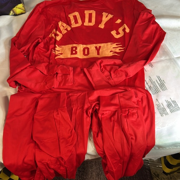 Marek & Richard Daddy's Boy Pajama Romper-Red. Size L. Men’s. NWT - Picture 2 of 6